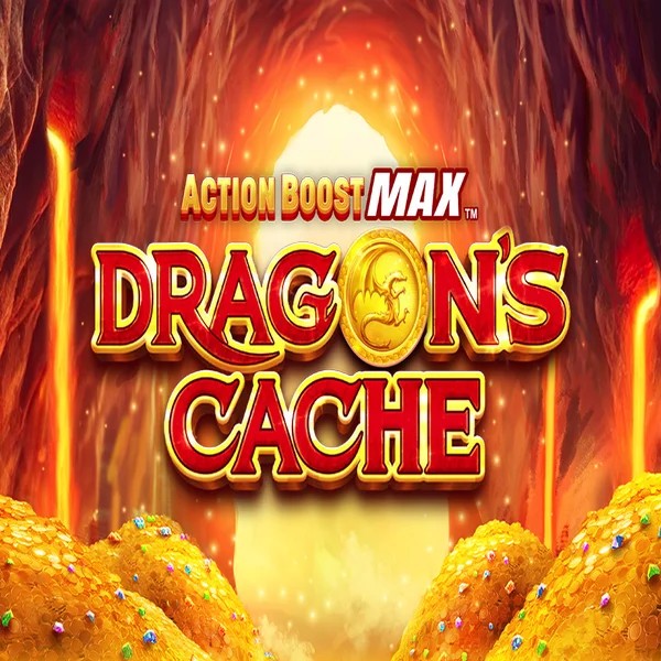 Action Boost Max Dragon's Cache logo – Slots by SpinPlay Games at SkinJoker Casino