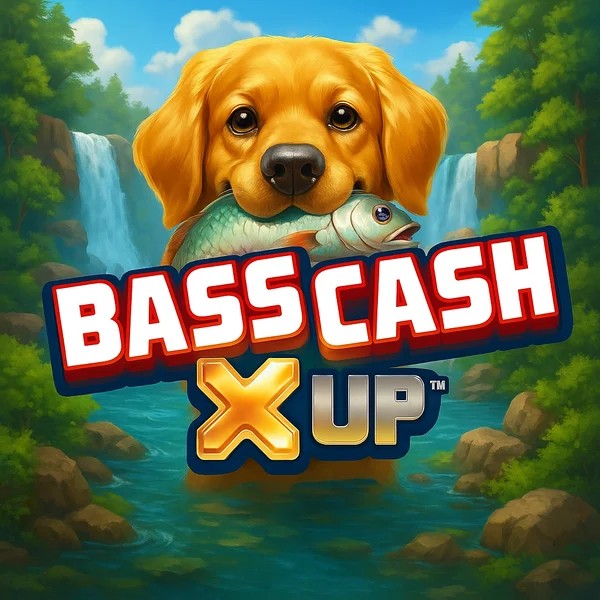 Bass Cash X UP logo by Alchemy Gaming SkinJoker Casino