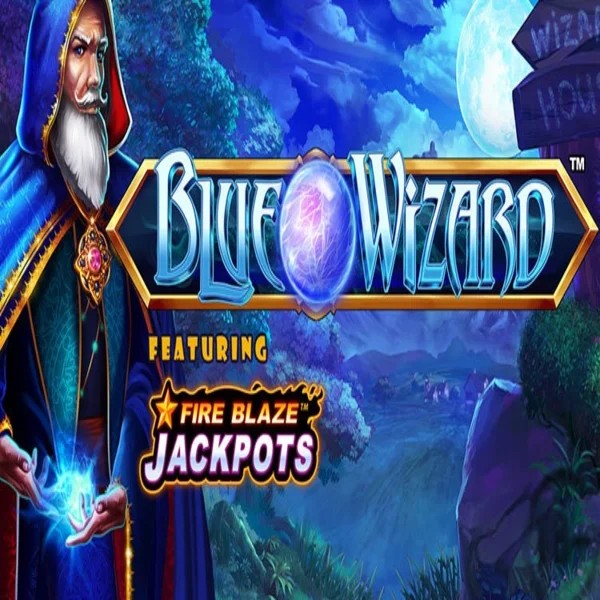 Blue Wizard Fire Blaze Jackpots slot icon by Rarestone Gaming, available at SkinJoker Casino