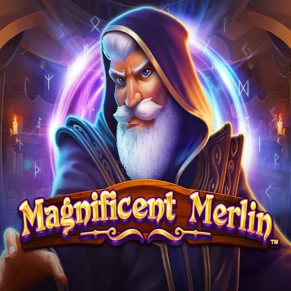 Magnificent Merlin slot logo by Greentube at SkinJoker Casino