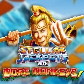 Stellar Jackpots with More Monkeys by Lightning Box Game, showcased at skinjokercasino.com – game logo